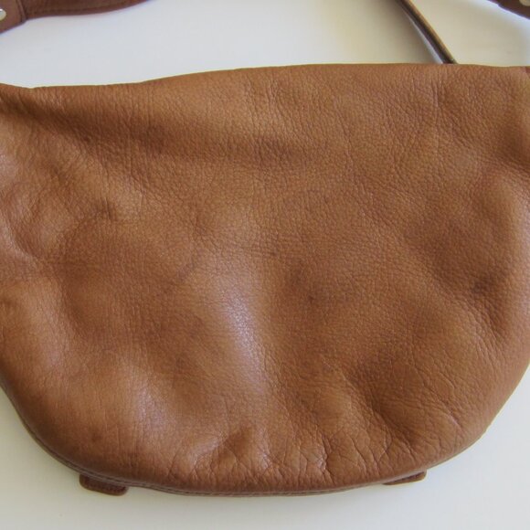 Michael Kors MK Cognac Pebbled Leather Shoulder Hobo Bag Handbag - Picture 7 of 14